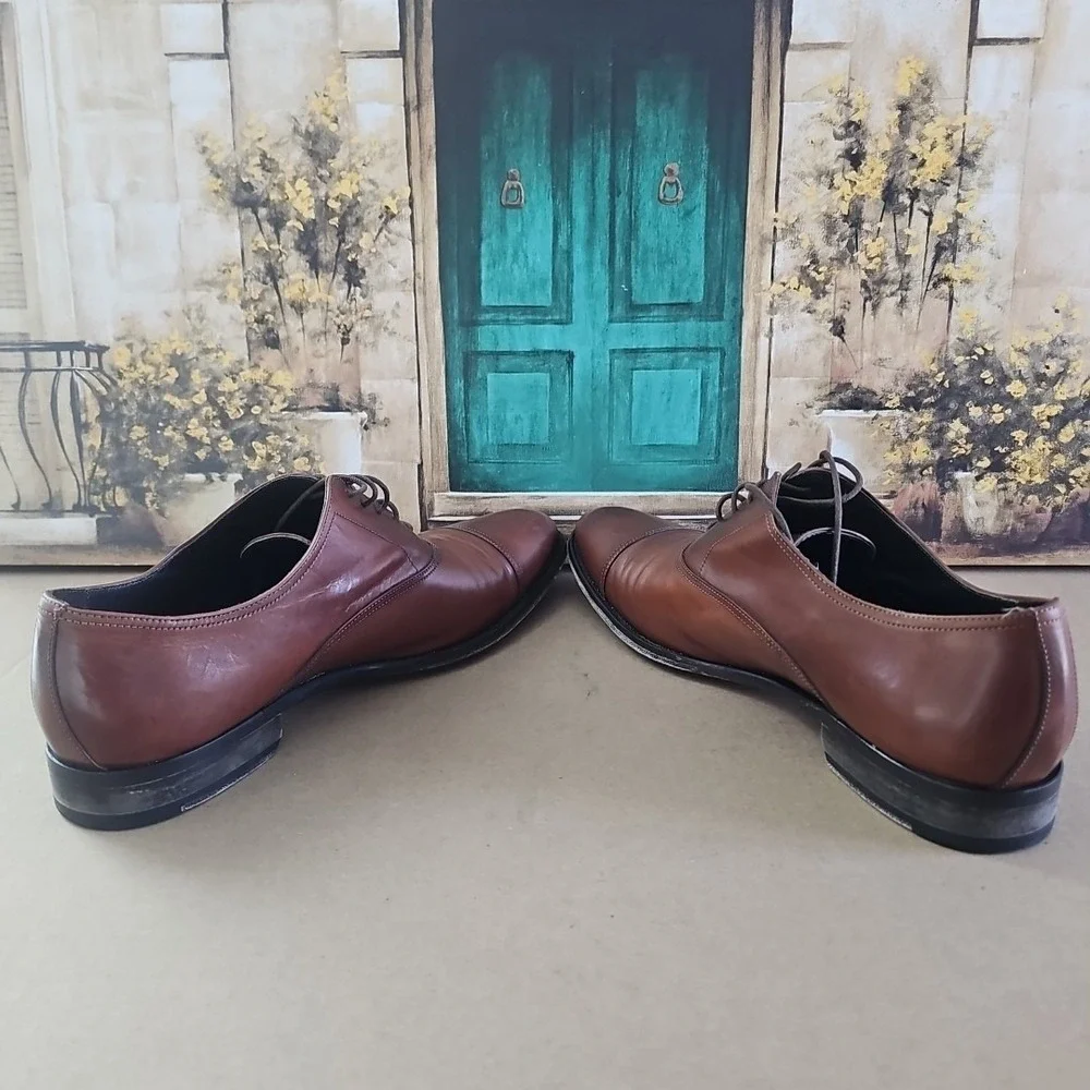To Boot New York Adam Derrick 12981 Brown Cap Toe Oxford Dress Shoes Men's 13‎